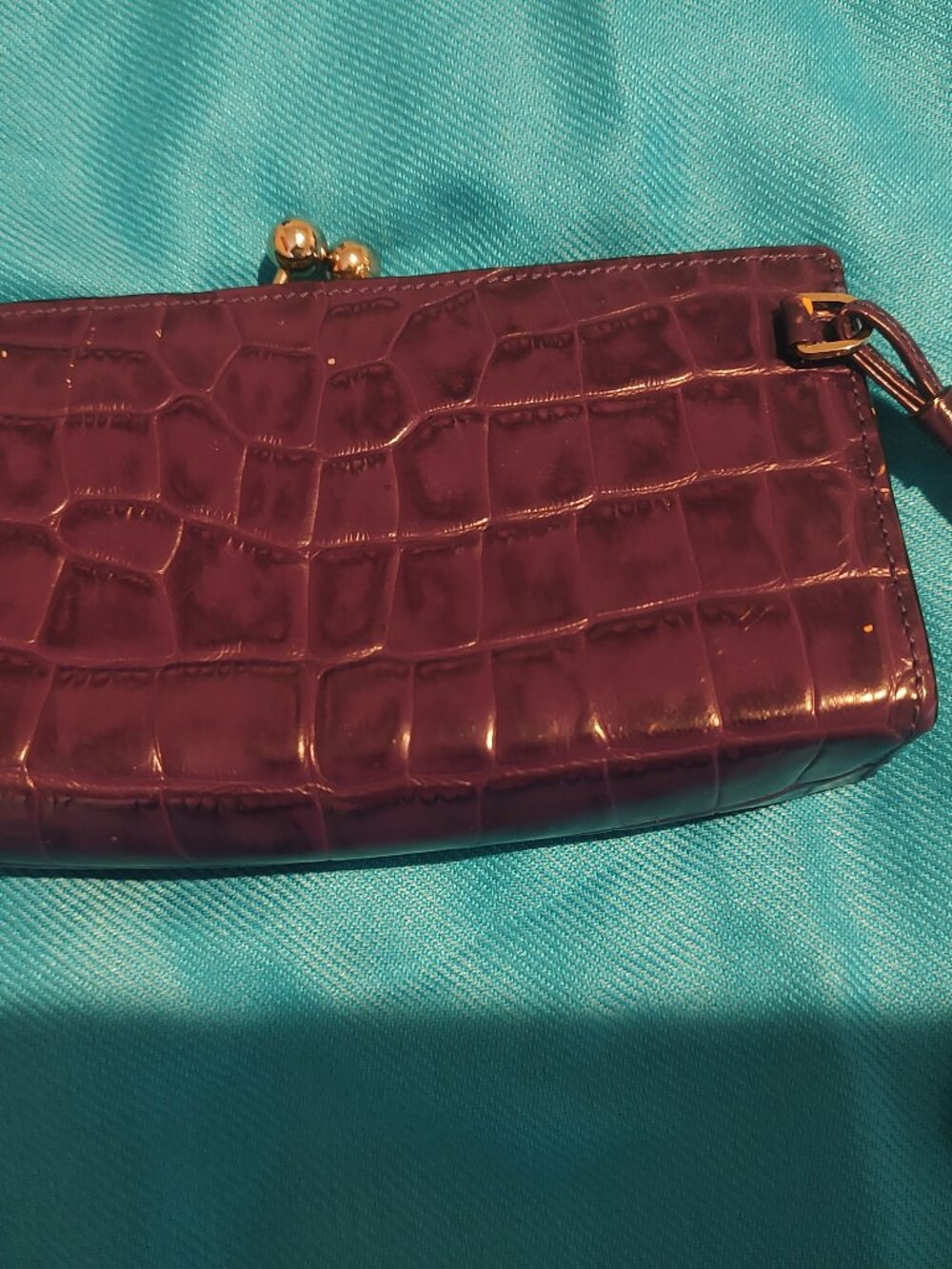 Authentic vintage burberry croc wristlet